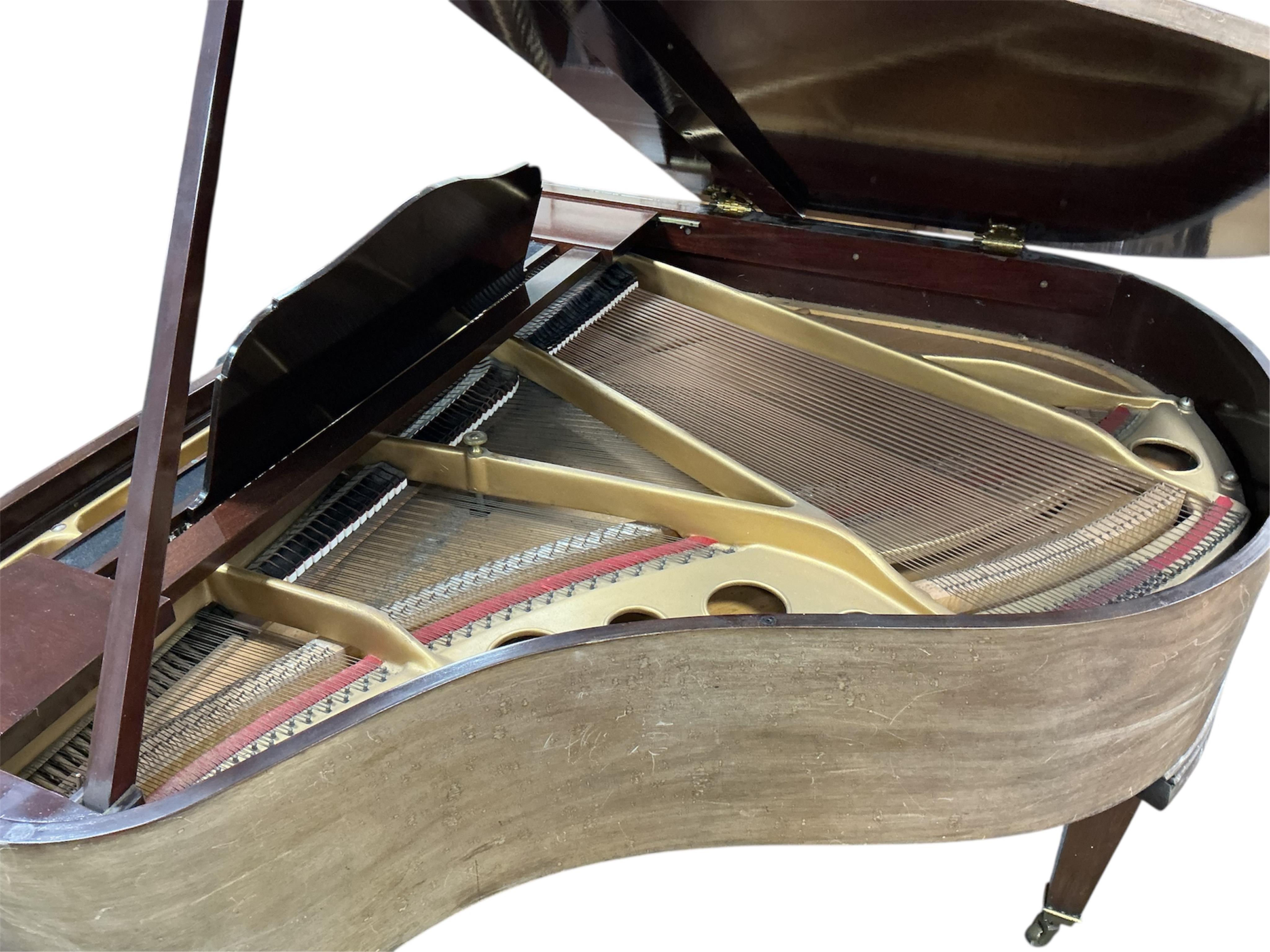 A mid 20th century Steck bopudoir grand piano, width 150cm, length 144cm, height 100cm together with an adjustable piano stool